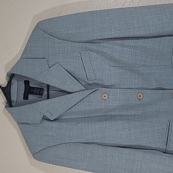 The Limited stretch 3 button suit blazer size Medium gray coat jacket - Picture 2 of 10